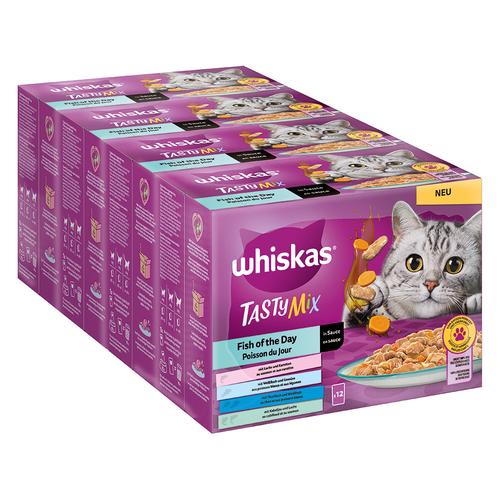 96x 85g Multipack Whiskas Tasty mix Portionsbeutel Fish of the Day in Sauce Katzenfutter nass