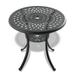 30.71-inch Cas Aluminum Patio Dining Table with Black Frame and Umbrella Hole