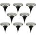 Northlight Set of 8 Stainless Steel Round Solar Powered LED Pathway Markers 5