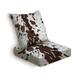 Outdoor Deep Seat Cushion Set Seamless Texas Longhorn cow hide print design big brown spots animal Back Seat Lounge Chair Conversation Cushion for Patio Furniture Replacement Seating Cushion