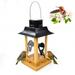 lulshou Garden Decor Clearance Solar Light Bird Feeder Bird Feeding Station Large Capacity Bird Food Container