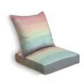 Outdoor Deep Seat Cushion Set Pastels Watercolor watercolor brush stroke stripes Back Seat Lounge Chair Conversation Cushion for Patio Furniture Replacement Seating Cushion