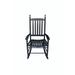 Outdoor Wood Porch Rocking Chair Weather Resistant Finish Black