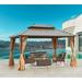 Hommow 10 x 13 Hardtop Gazebo Aluminum Frame Patio Gazebo with Galvanized Steel Double Roof