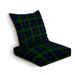 Outdoor Deep Seat Cushion Set Clan Black Watch Tartan Plaid Scottish stock Back Seat Lounge Chair Conversation Cushion for Patio Furniture Replacement Seating Cushion