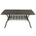 UBesGoo Cast Aluminum Heavy Duty Table with Umbrella Hole 59 in Metal Dining Table for Yard Lawn Patio Outdoor Bronze