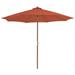 Outdoor Parasol with Wooden Pole 118.1 Terracotta Outdoor Umbrellas & Sunshades