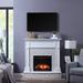 Jacksdale Touch Screen Electric Media Fireplace w/ Faux Stone - SEI Furniture FR9365