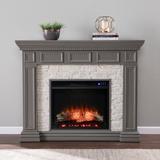 Dakesbury Faux Stone Electric Fireplace w/ Touch Screen Control Panel - SEI Furniture FR1095959