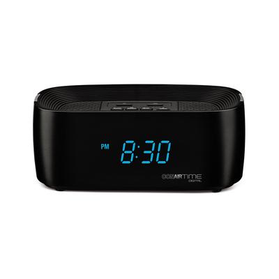 Conair Hospitality WCL70BK Digital Alarm Clock w/ Dual USB Charging Ports - Black, 100/240 V