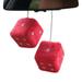 Tohuu Car Mirror Dice Plush Dice with Heart-Shaped Dots for Car Interior Mirror Ornaments Car Interior Ornament Accessories relaxing