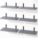 Latitude Run® Kenze 6 Piece Floating Shelf Wood/Metal in Gray | 3.6 H x 15.7 W x 5.9 D in | Wayfair 672CA17448E343E190C870D13B43BA0D