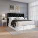 House of Hampton® Classic Upholstered Bed w/ 2 Nightstands In Velvet Metal in Black | 50 H x 65.94 W x 85.23 D in | Wayfair