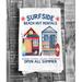 East Urban Home Surfside Beach Rentals Ocean Summer Flour Sack Tea Towel Flour Sack, Cotton in Brown | 27 H x 27 W in | Wayfair