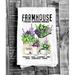 East Urban Home Farmhouse Fresh Garden Herbs Kitchen Cotton Tea Towels Flour Sack in Pink | 27 H x 27 W in | Wayfair