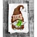 East Urban Home Gnome Herbs Basil Kitchen Flour Sack Tea Towel Flour Sack, Cotton in Brown/Pink | 27 H x 27 W in | Wayfair