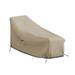 Latitude Run® Heavy-Duty Waterproof Patio Chaise Louange Cover, Outdoor Durable & UV-Resistant Beach Lounger Cover in White/Brown | Wayfair