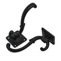 Winston Porter Joelis Rustic Heavy Duty Cast Iron Wall Hooks for Hanging Coat, Bag, Towel, Robe, Hat Metal in Black/Gray | Wayfair