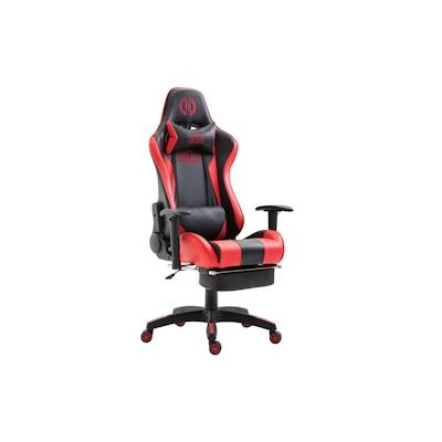CLP Gaming Bürostuhl Boavista Kunstleder mit/ohne Fußablage schwarz/rot/mit Fußablage Image