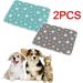 2Pcs Washable Dog Pee Pads Reusable Puppy Training Pads Waterproof Super Absorbency Dog Pads Pet Incontinence pads Puppy Rabbit Wee Whelping Pad for Indoor Outdoor Car Travel (50x70cm)