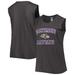 Women's Fanatics Branded Heather Charcoal Baltimore Ravens Plus Size Tank Top