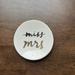 Kate Spade Jewelry | Hp Nwt Kate Spade Wedding Miss Mrs Ring Dish | Color: Gold/White | Size: Os