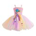 Toddler Girls Dress Summer Fashion Dress Princess Dress Casual Dress Tutu Mesh Dress Outwear Pink Sleeveless Dress for Girls Girls Baptism Dresses