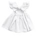 Qufokar Baby Princess Outfit Girls Skirts Toddler Kids Girls Solid Short Fly Sleeve Bowknot Tulle Ball Gown Dress Princess Clothes