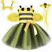 Children Place Dresses for Girls Kids Fall Dress Kids Toddler Baby Girls Spring Summer Floral Bee Fancy Dress Carnival Accessory Set Dress Trim Little Girls Prom Dresses