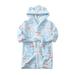 Qufokar Pajamas Boy Girl Hand Mittens Boy Toddler Kids Baby Boys Girls Robe Set Cartoon Bathrobes Hooded Warm Flannel Night-Robe Sleepwear Cute Pajamas Suit