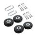4 Luggage Suitcase Wheels Rubber Repair Universal with Wrenches Replacement 40x18mm