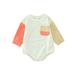 Qufokar Boys First Birthday Outfits Boys Clothes Spring Autumn Toddler Boys Girls Clothes Cotton Baby Bodysuit Romper Patchwork Colours