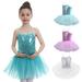 GYRATEDREAM Girls Sequin Ballet Tutu Dress Sparkly Straps Leotards Ballerina Outfit Dance Costumes for Kids 3-8 Years