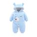 Qufokar Cute Bodysuit for Baby Girls Footie Baby Girl Jumpsuit Cute Baby Fleece Long Hooded Warm Sleeve Romper Cartoon Girls Boys Girls Romper&Jumpsuit