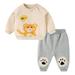 Qufokar Easter Outfits for Toddler Boys Boys Outfits Children Kids Toddler Baby Boys Girls Long Sleeve Letter Sweatshirt Pullover Tops Cute Cartoon Trousers Pants Outfit Set 2Pcs Clothes