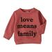 Qufokar Tea Baby Clothes Boy Fleece Baby Valentine S Day Kids Toddler Baby Boys Girls Letter Long Sleeve Sweatshirt Pullover Tops Outfit