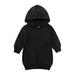 Qufokar 18 Month Girl Sweatshirt Sweater Boys Toddler Girls Pullover Fleece Sweatshirt Children Solid Plus Babies Hooded Color Dress Top Coat Girls Tops