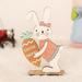 Wood painted Hold radish Rabbit Decoration Piece Tabletop Decoration Decoration Happy Easter decoration the perfect holiday decoration for indoor families