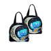 Classic Cartoon Lilo and Stitch Pattern Women Cooler Bag Nylon Zipper Closed Cooler Messager Bag(#03)