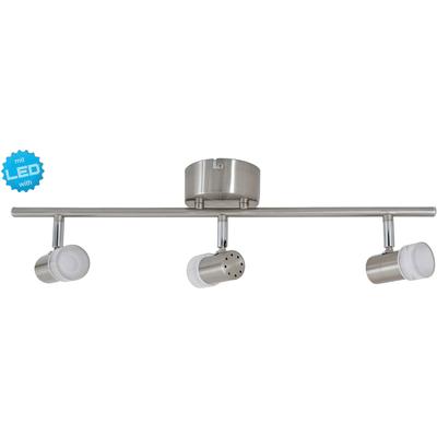 NÄVE LED Deckenspots "Malaga", silber (silberfarben), Ø 4,50cm H: 15,00cm, Lampen, 3er LED-Wand-u. Deckenspot, stahl-bla