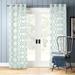 Winston Porter Caliese Geometric Semi-Sheer Grommet Curtain Panels Polyester in Green/Blue/Brown | 63 H in | Wayfair