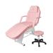 Inbox Zero Itzamaray Tattoo Chair Adjustable, Multipurpose Facial Chair Faux Leather in Pink/White | 27 H x 24 W x 73 D in | Wayfair Recliners