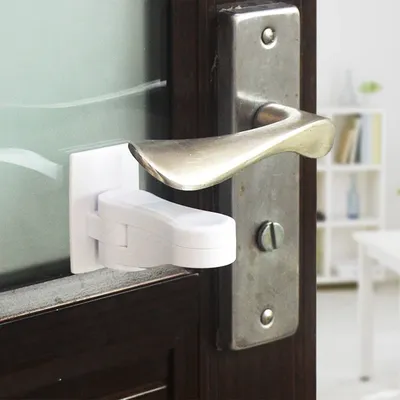 Universal Door Lever Lock Child Baby Safety Lock Rotation Proof Professional Door Adhesive Security