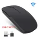 Souris optique sans fil Rechargeable 2.4G USB silencieuse pour ordinateur portable et