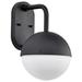 Atmosphere; 6W LED; Medium Wall Lantern; Matte Black with White Opal Glass