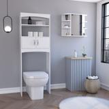 Hampton 2 Piece Bathroom Set, Over The Toilet Cabinet and Medicine Cabinet - Depot E-Shop CBAT45