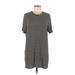 Brandy Melville Casual Dress - Shift Crew Neck Short sleeves: Black Print Dresses