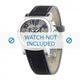Festina watch strap F16126.5 / F16126.1 / F16126.7 / F16126.C / F16126.D / F16126.E Leather Black 23mm + white stitching