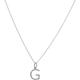 Sterling Silver Cubic Zirconia Set Initial A & 18 Inch Chain