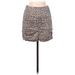 Zara Casual Mini Skirt Mini: Tan Animal Print Bottoms - Women's Size Medium - Print Wash
